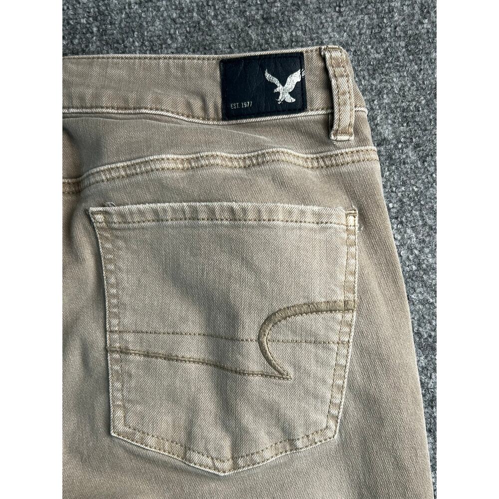 American Eagle Jegging Crop Gray Distressed Jeans Women's Size 10 - Picture 5 of 9